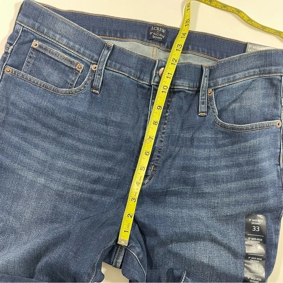 New J Crew Factory 9” Mid Rise Skinny Jeans Signature Stretch - Picture 6 of 11